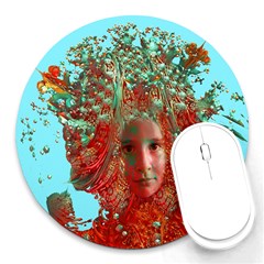 Flower Horizon 8  Mouse Pad (round) by icarusismartdesigns