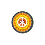 Psychedelic Peace Dove Mandala Golf Ball Marker 10 Pack Front