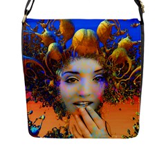 Organic Medusa Flap Closure Messenger Bag (large) by icarusismartdesigns