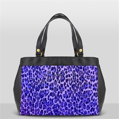 Blue Leopard  Oversize Office Handbag (two Sides) by OCDesignss