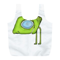 Funny Alien Monster Character Reusable Bag (l) by dflcprints