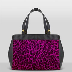 Pink Leopard  Oversize Office Handbag (two Sides) by OCDesignss