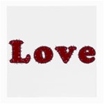 Love Typography Text Word Glasses Cloth (Medium) Front