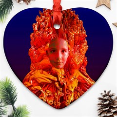 Organic Meditation Heart Ornament by icarusismartdesigns