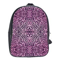 Pink Leopard  School Bag (large) by OCDesignss