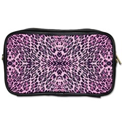 Pink Leopard  Travel Toiletry Bag (one Side) by OCDesignss