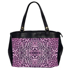 Pink Leopard  Oversize Office Handbag (two Sides) by OCDesignss