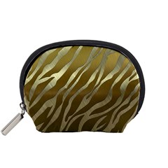 Metal Gold Zebra  Accessory Pouch (small) by OCDesignss