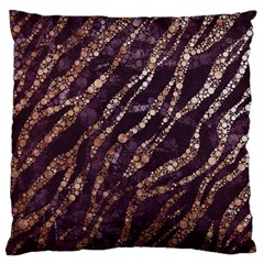 Lavender Gold Zebra  Large Cushion Case (single Sided)  by OCDesignss