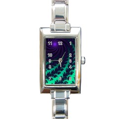 Sssssssfractal Rectangular Italian Charm Watch by urockshop