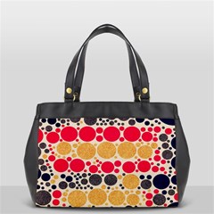 Retro Polka Dots  Oversize Office Handbag (two Sides) by OCDesignss