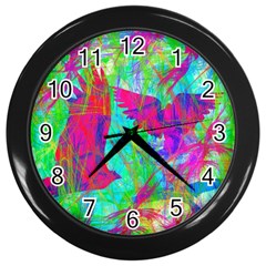 Birds In Flight Wall Clock (black) by icarusismartdesigns