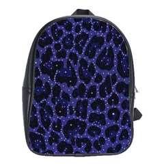 Blue Leapord Bling School Bag (large) by OCDesignss