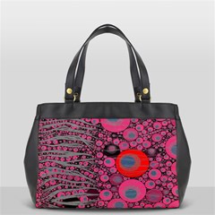 Pink Zebra Abstract Oversize Office Handbag (one Side) by OCDesignss