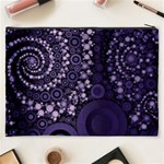 Deep Purple Swirls Cosmetic Bag (XXXL) Back