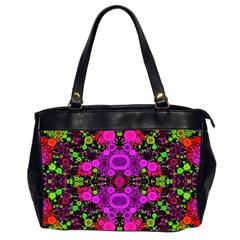 Abstract Florescent Unique  Oversize Office Handbag (two Sides) by OCDesignss