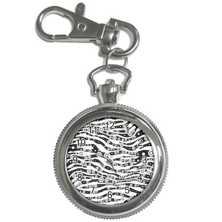 Albino Zebra Key Chain Watch