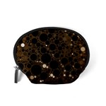 Brown Cream Abstract  Accessory Pouch (Small) Back