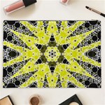 Bright Yellow Black  Cosmetic Bag (XXL) Back