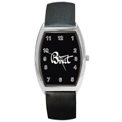 Brat Blk Tonneau Leather Watch by OCDesignss