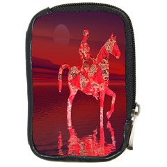 Riding At Dusk Compact Camera Leather Case by icarusismartdesigns