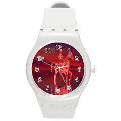 Riding At Dusk Plastic Sport Watch (medium) by icarusismartdesigns