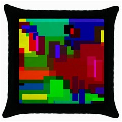 Pattern Black Throw Pillow Case by Siebenhuehner