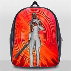 White Knight School Bag (xl) by icarusismartdesigns