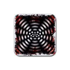 Zombie Apocalypse Warning Sign Drink Coaster (square) by StuffOrSomething