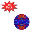 Abstract Reflections 1  Mini Button Magnet (10 pack) Front