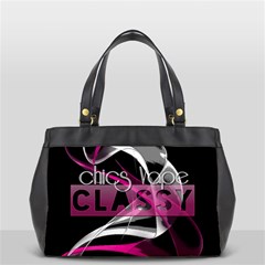 Classy Chics Vape Pink Smoke  Oversize Office Handbag (two Sides) by OCDesignss