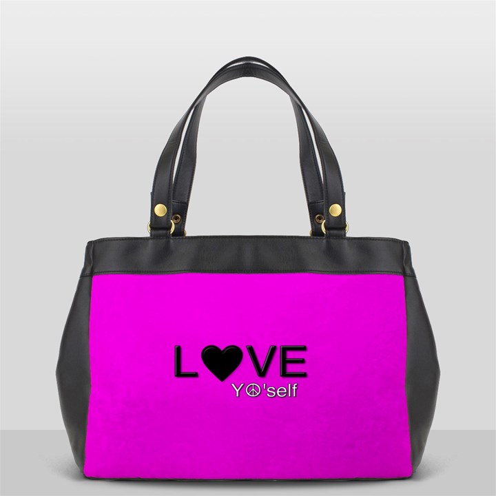 Love Yo self  Oversize Office Handbag (Two Sides)