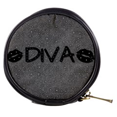 Diva Blk Glitter Lips Mini Makeup Case by OCDesignss