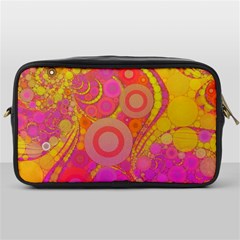 Super Bright Abstract Travel Toiletry Bag (one Side) by OCDesignss