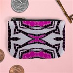 Pink Black Zebra  Coin Change Purse Front