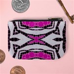 Pink Black Zebra  Coin Change Purse Back