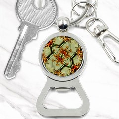 Floral Motif Print Pattern Collage Bottle Opener Key Chain by dflcprints