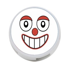 Happy Clown Cartoon Drawing 4-port Usb Hub (two Sides) by dflcprints