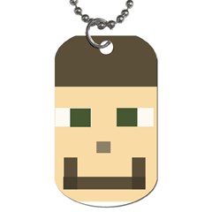 Custom Block Head Dog Tag (one Sided) by BlockCrafts