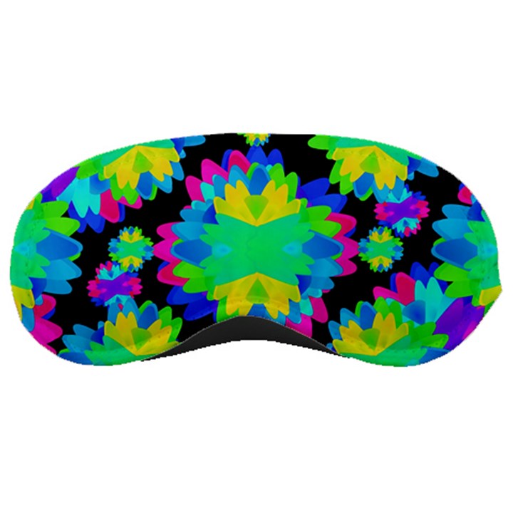 Multicolored Floral Print Geometric Modern Pattern Sleeping Mask