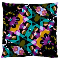 Digital Futuristic Geometric Pattern Large Flano Cushion Case (two Sides) by dflcprints