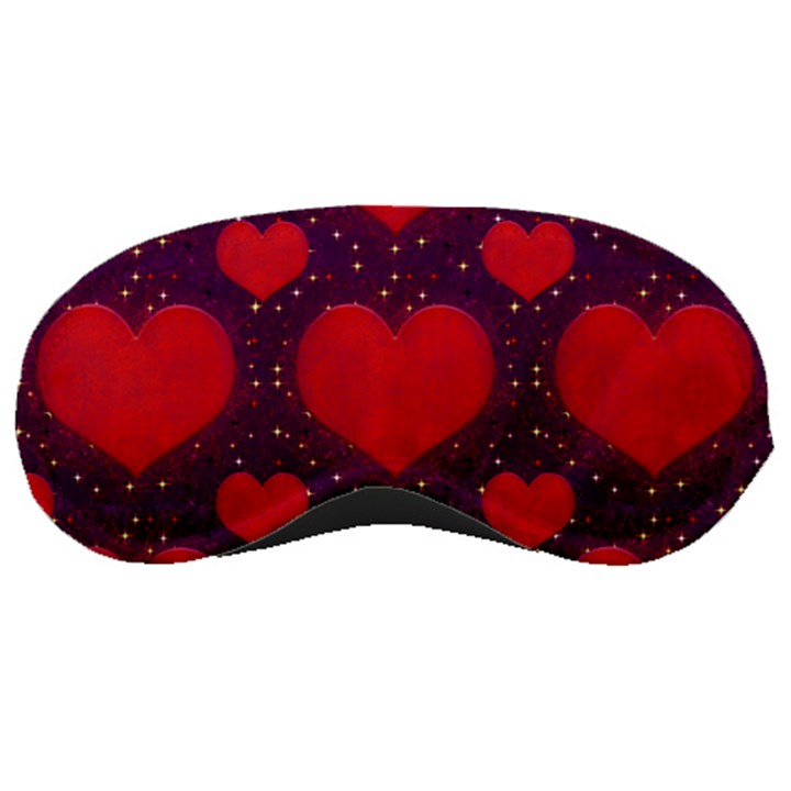 Galaxy Hearts Grunge Style Pattern Sleeping Mask