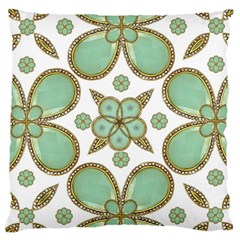 Luxury Decorative Pattern Collage Large Flano Cushion Case (one Side) by dflcprints