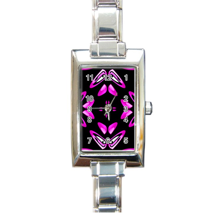 Abstract Pain Frustration Rectangular Italian Charm Watch