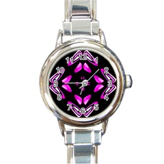 Abstract Pain Frustration Round Italian Charm Watch by FunWithFibro