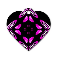 Abstract Pain Frustration Dog Tag Heart (one Sided)  by FunWithFibro