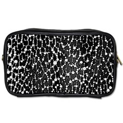 Black&white Leopard Print  Travel Toiletry Bag (one Side) by OCDesignss