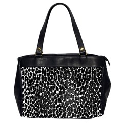 Black&white Leopard Print  Oversize Office Handbag (two Sides) by OCDesignss