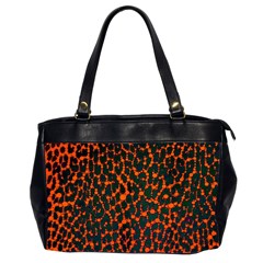 Florescent Leopard Print  Oversize Office Handbag (two Sides) by OCDesignss