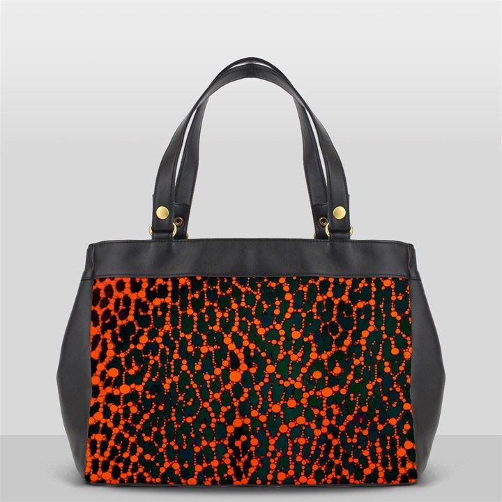 Florescent Leopard Print  Oversize Office Handbag (Two Sides)